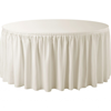 Plooirok t.b.v. tafel rond 150 cm - gebr. wit