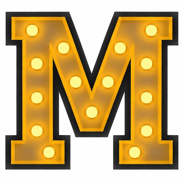 Lichtletter - M - Lichtletter - M -
