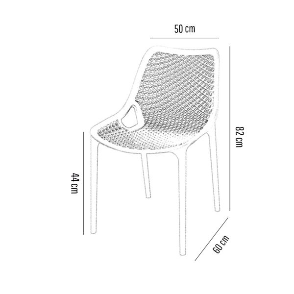 Stapelstoel Ariane Grijs Stapelstoel Ariane Grijs